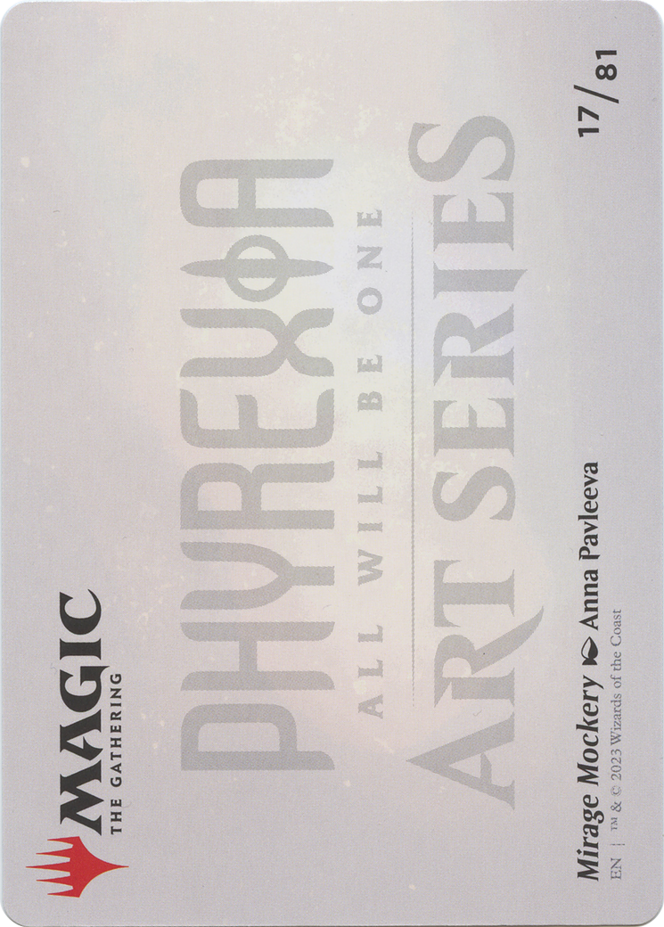 Mirage Mockery // Mirage Mockery  [Phyrexia: All Will Be One Art Series] (Borderless) Foil