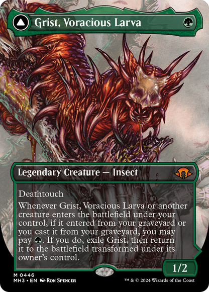 Grist, Voracious Larva // Grist, the Plague Swarm (Borderless) [Modern Horizons 3] Foil