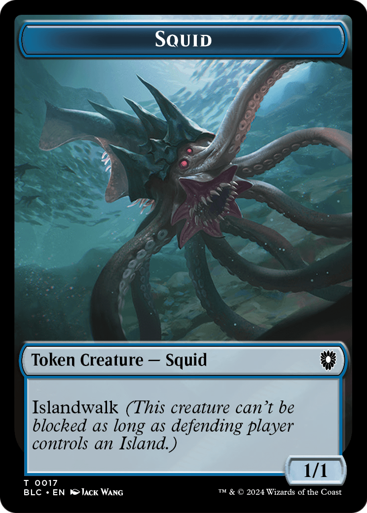Squid  [Bloomburrow Commander Tokens] Foil