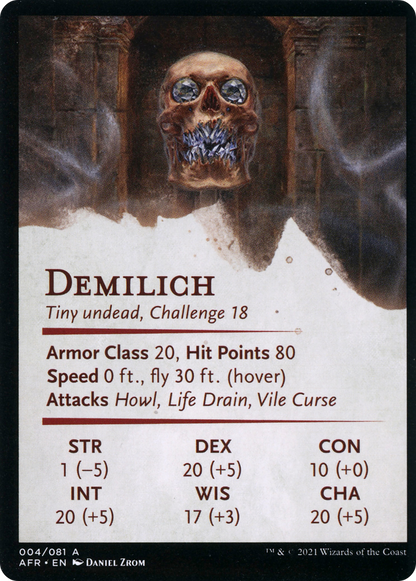 Demilich // Demilich  [Adventures in the Forgotten Realms Art Series] (Borderless) Foil