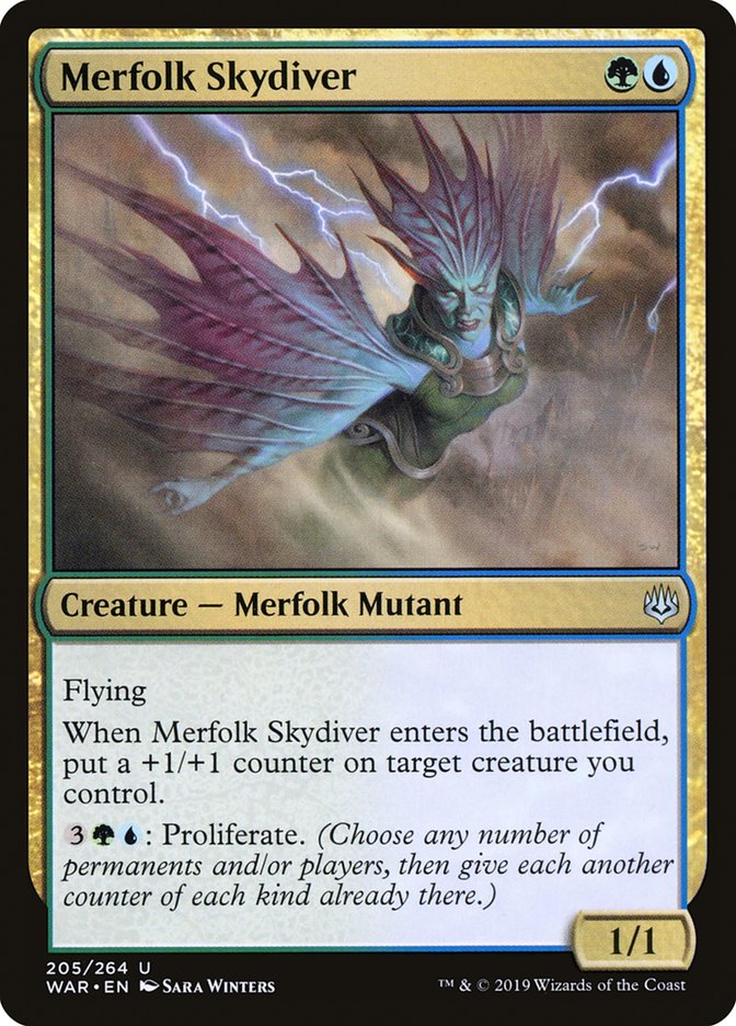Merfolk Skydiver [War of the Spark] Foil