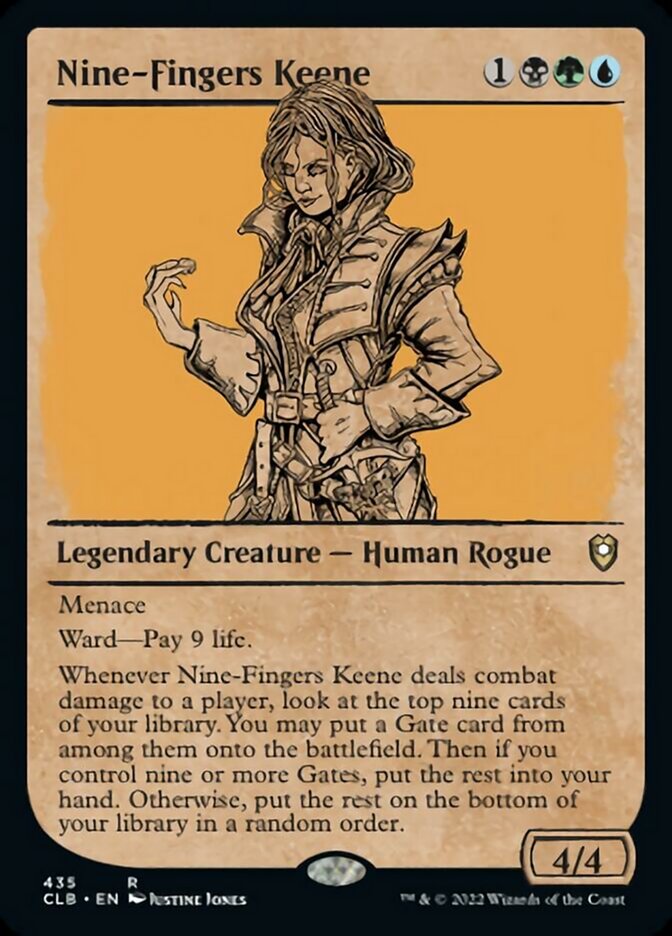Nine-Fingers Keene (Showcase) [Commander Legends: Battle for Baldur's Gate] Foil