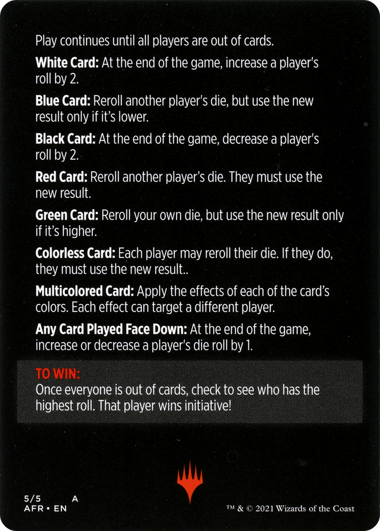 Roll for Initiative // Roll for Initiative (cont'd)  [Adventures in the Forgotten Realms Minigames]