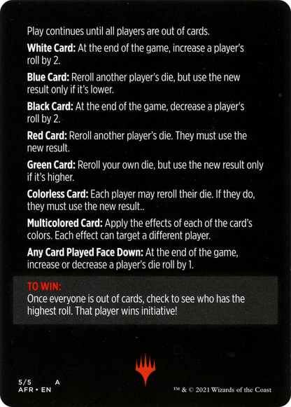 Roll for Initiative // Roll for Initiative (cont'd)  [Adventures in the Forgotten Realms Minigames]