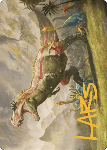 Ghalta, Stampede Tyrant // Ghalta, Stampede Tyrant  [The Lost Caverns of Ixalan Art Series] (Borderless) Foil