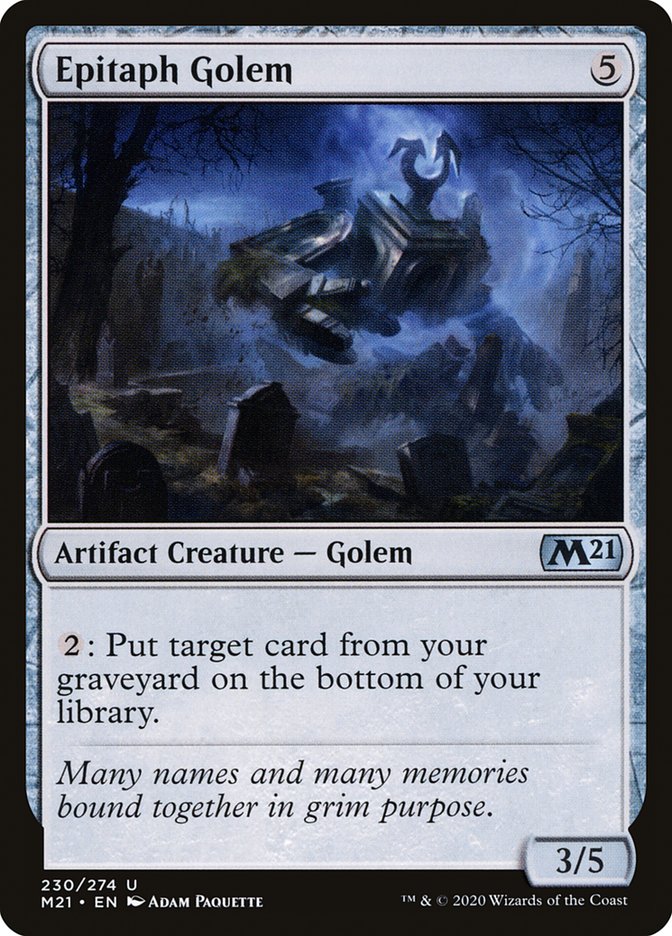 Epitaph Golem [Core Set 2021] Foil