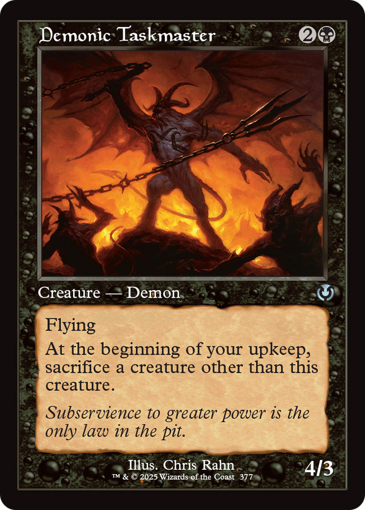 Demonic Taskmaster (Retro Frame) [Innistrad Remastered] Foil