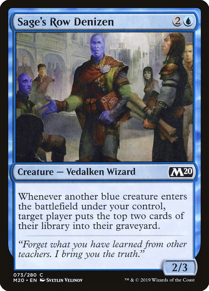 Sage's Row Denizen [Core Set 2020] Foil