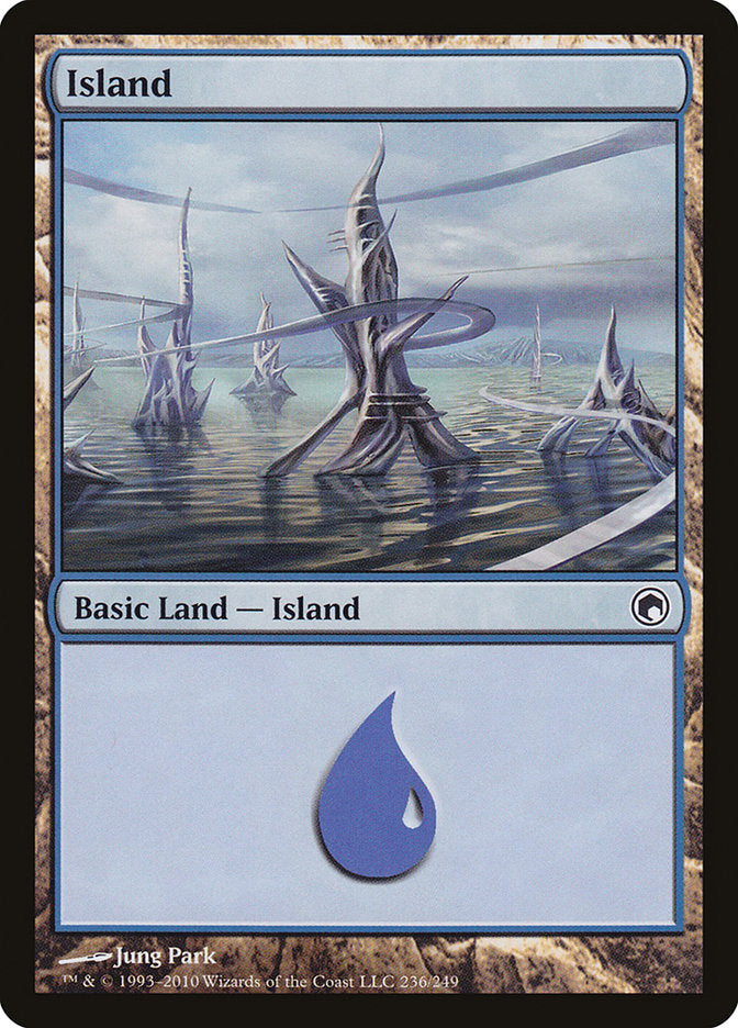 Island (236) [Scars of Mirrodin] Foil