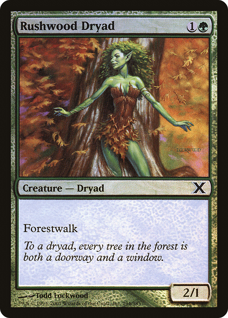 Rushwood Dryad  [Tenth Edition] Foil