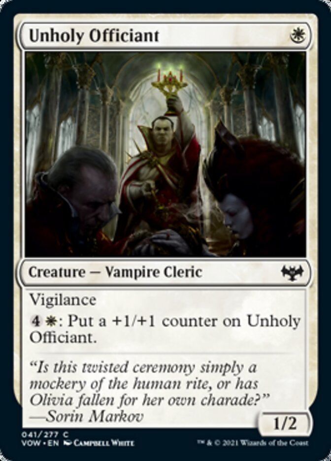 Unholy Officiant [Innistrad: Crimson Vow] Foil