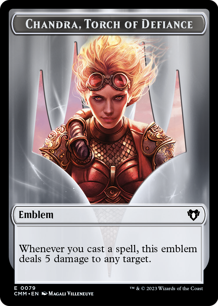 Chandra, Torch of Defiance Emblem  [Commander Masters Tokens]