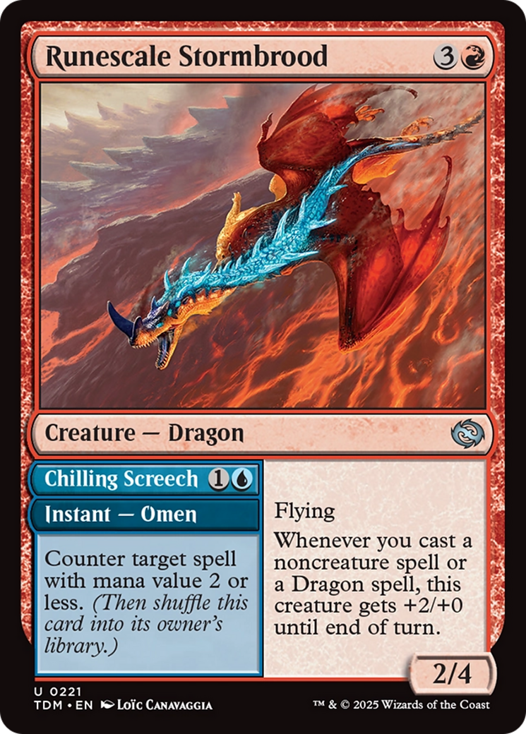 Runescale Stormbrood [Tarkir: Dragonstorm] Foil
