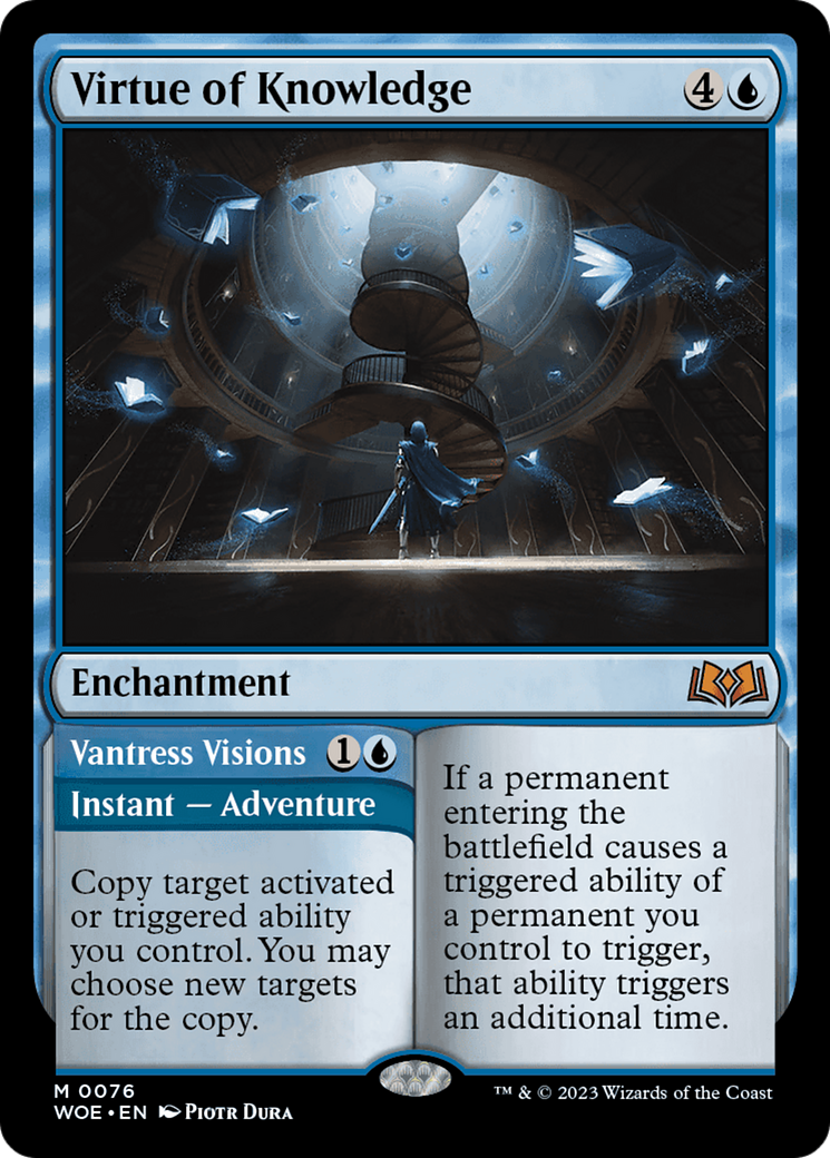 Virtue of Knowledge // Vantress Visions [Wilds of Eldraine] Foil