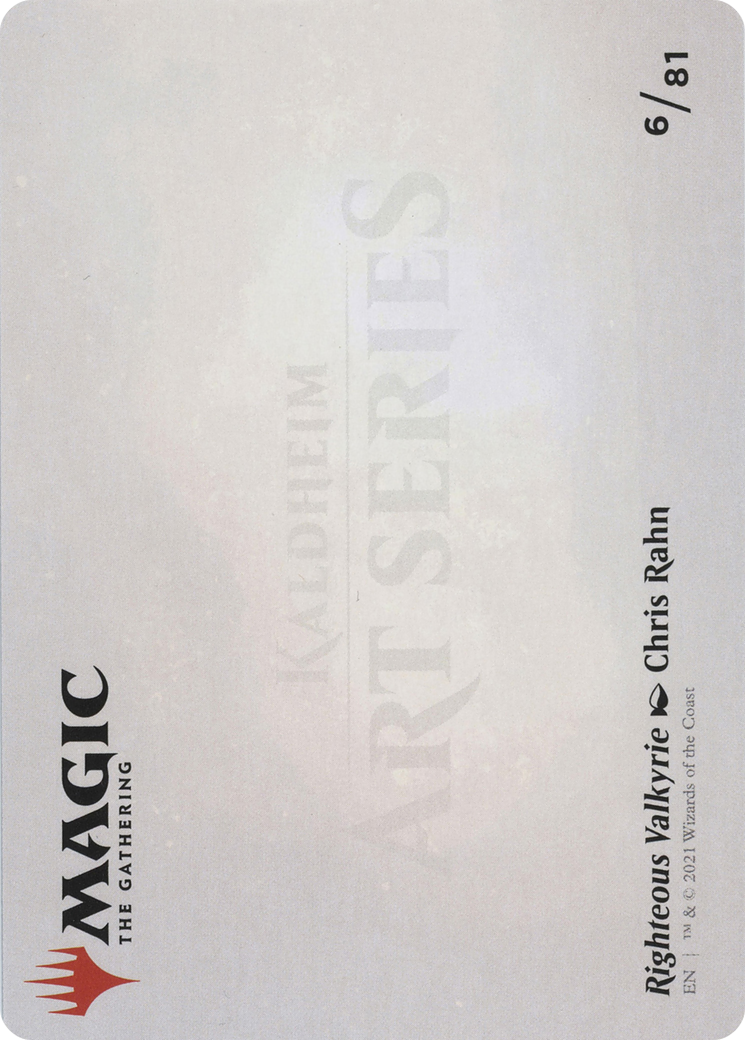 Righteous Valkyrie // Righteous Valkyrie  [Art Series: Kaldheim] (Borderless) Foil