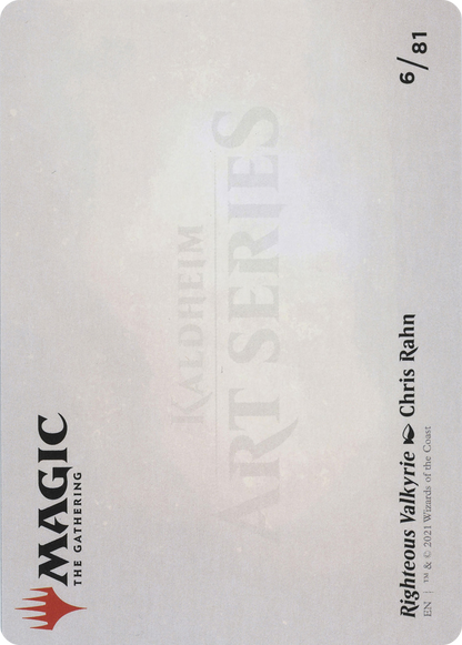Righteous Valkyrie // Righteous Valkyrie  [Art Series: Kaldheim] (Borderless) Foil