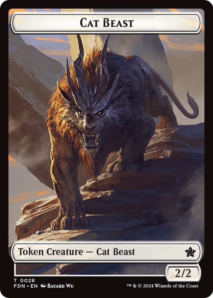 Cat Beast  [Foundations Tokens] Foil