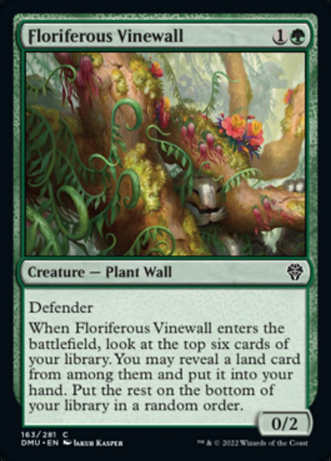 Floriferous Vinewall [Dominaria United] Foil