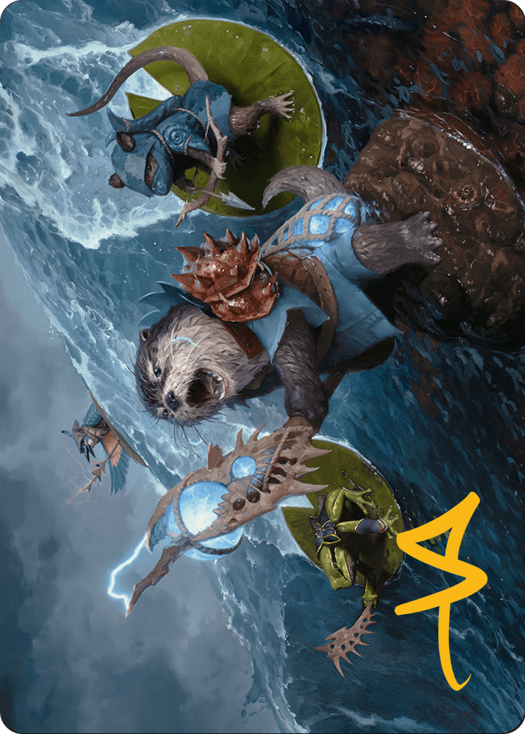 Valley Floodcaller // Valley Floodcaller  [Bloomburrow Art Series] (Borderless) Foil