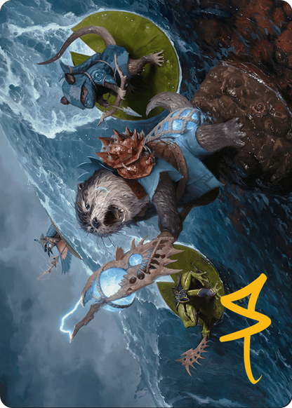 Valley Floodcaller // Valley Floodcaller  [Bloomburrow Art Series] (Borderless) Foil