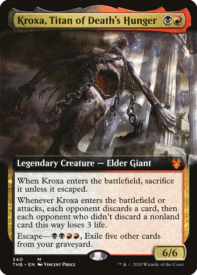Kroxa, Titan of Death's Hunger (Extended Art) [Theros Beyond Death] Foil