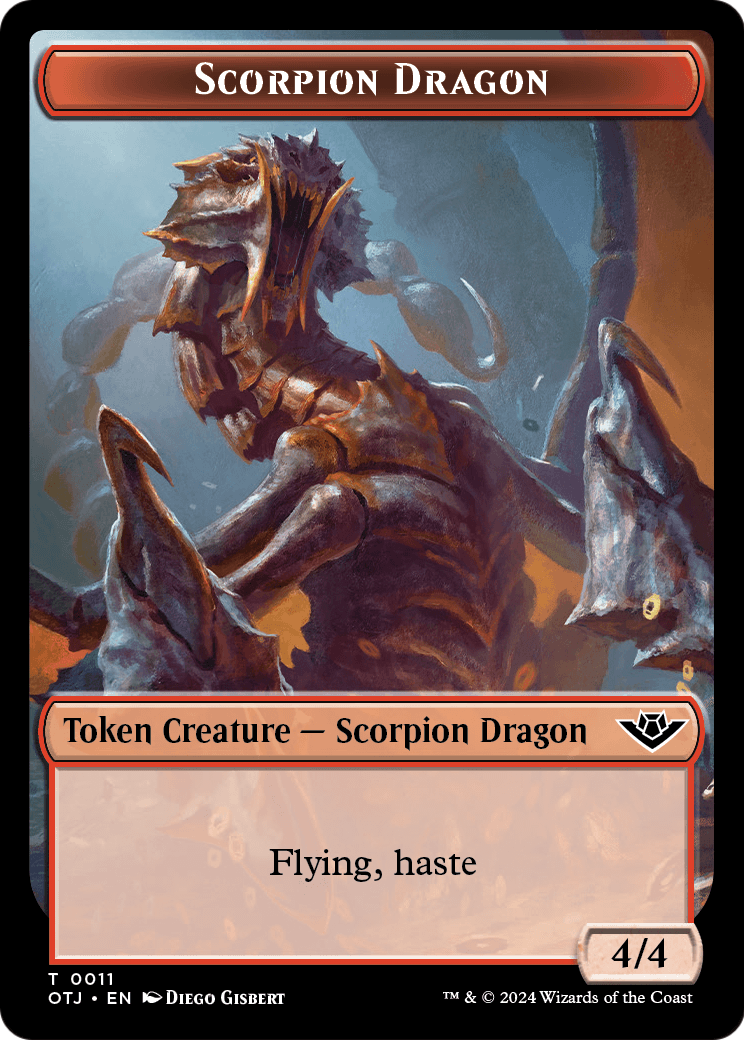 Scorpion Dragon  [Outlaws of Thunder Junction Tokens] Foil