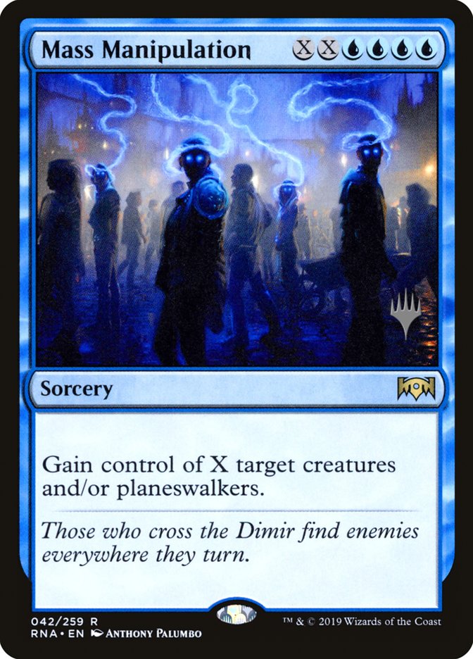 Mass Manipulation (Promo Pack) [Ravnica Allegiance Promos] Foil