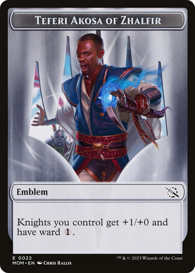 Teferi Akosa of Zhalfir Emblem  [March of the Machine Tokens] Foil