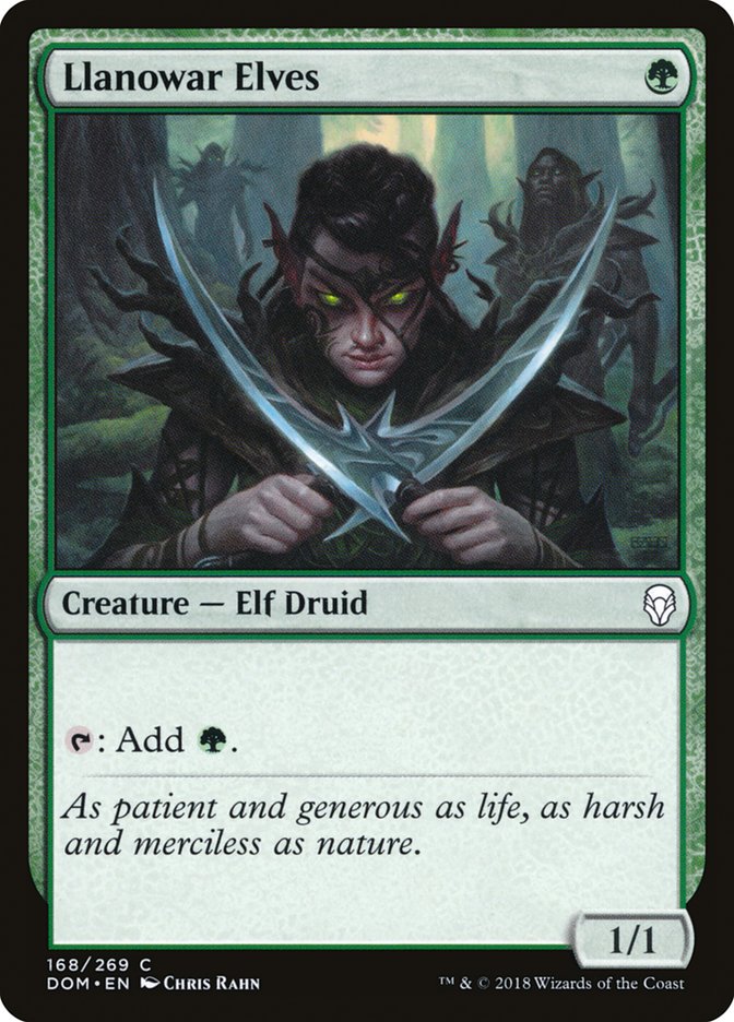 Llanowar Elves [Dominaria] Foil