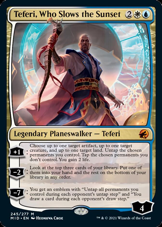 Teferi, Who Slows the Sunset [Innistrad: Midnight Hunt] Foil