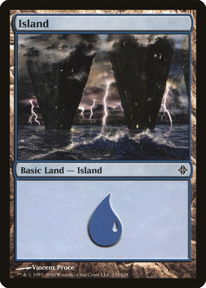 Island (235) [Rise of the Eldrazi] Foil