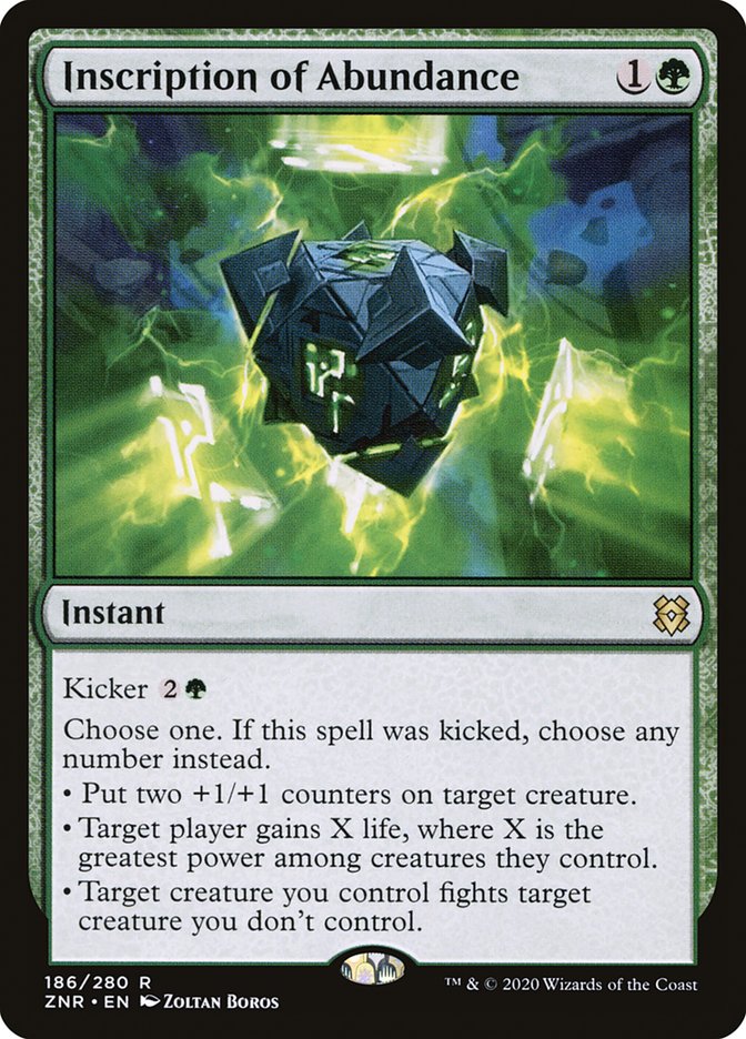 Inscription of Abundance [Zendikar Rising] Foil