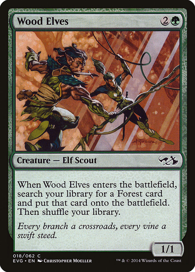 Wood Elves (Elves vs. Goblins) [Duel Decks Anthology] Foil