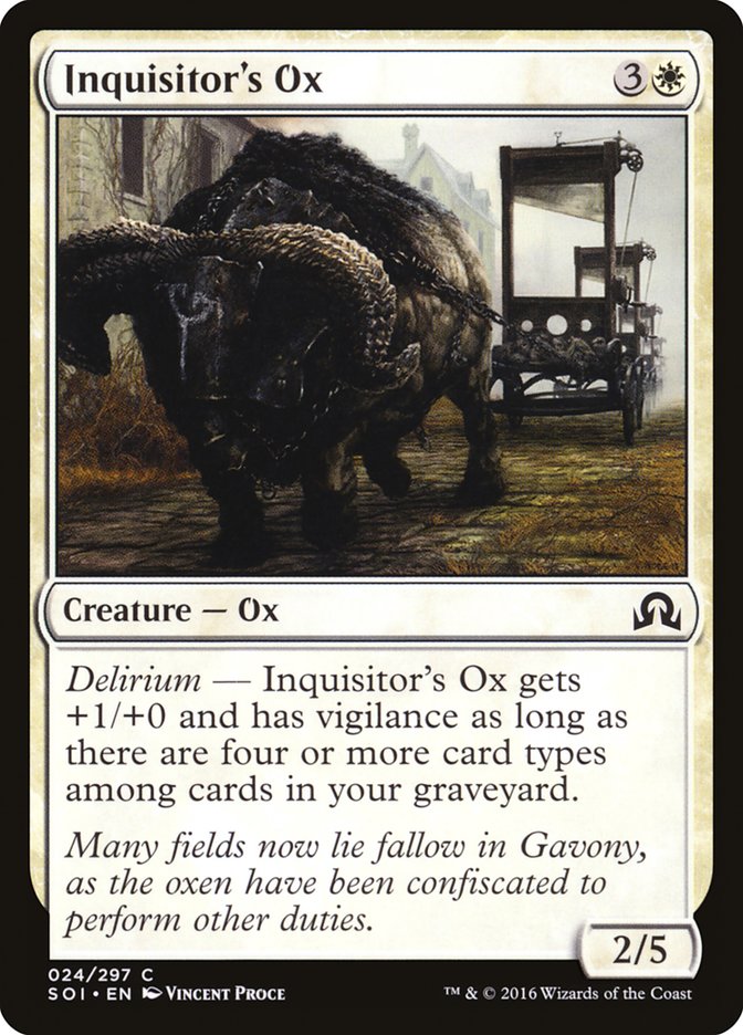 Inquisitor's Ox [Shadows over Innistrad] Foil