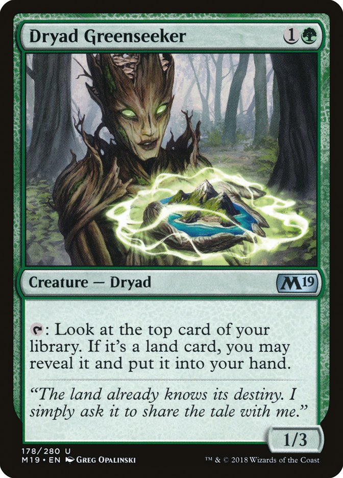 Dryad Greenseeker [Core Set 2019] Foil