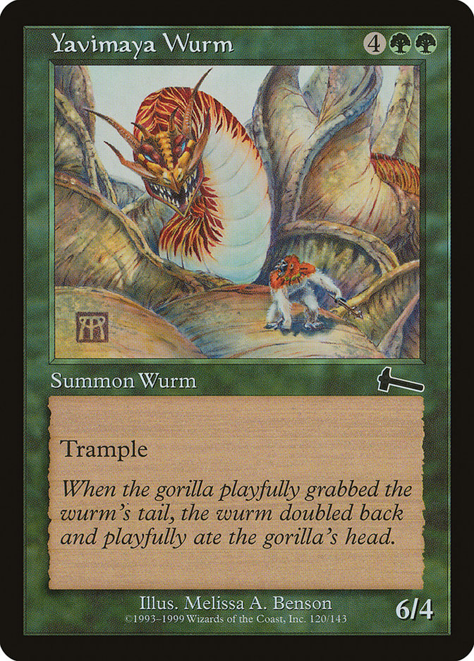 Yavimaya Wurm [Urza's Legacy] Foil