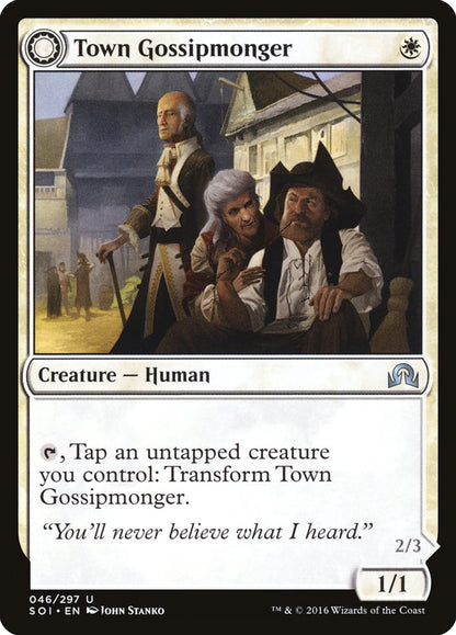 Town Gossipmonger // Incited Rabble [Shadows over Innistrad] Foil