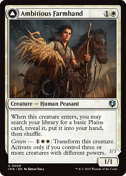 Ambitious Farmhand // Seasoned Cathar [Innistrad Remastered] Foil