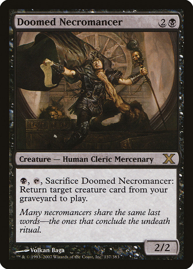 Doomed Necromancer [Tenth Edition] Foil