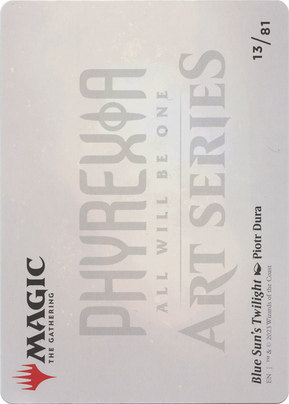 Blue Sun's Twilight // Blue Sun's Twilight  [Phyrexia: All Will Be One Art Series] (Borderless) Foil