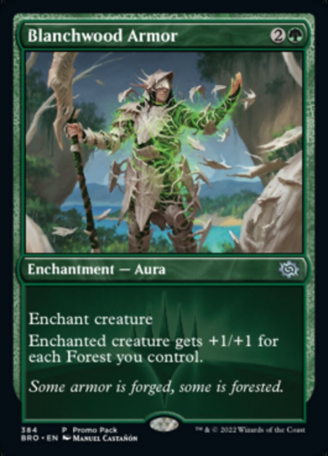 Blanchwood Armor (Promo Pack) [The Brothers' War Promos] Foil