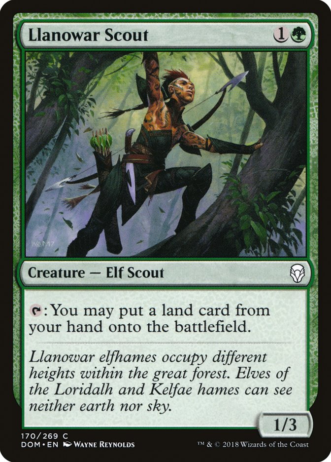 Llanowar Scout [Dominaria] Foil -1