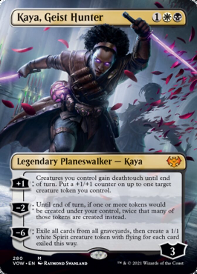 Kaya, Geist Hunter (Borderless) [Innistrad: Crimson Vow] Foil
