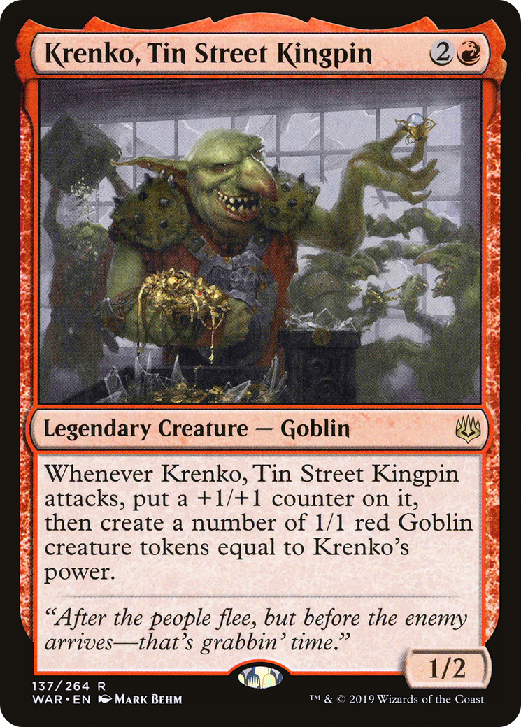 Krenko, Tin Street Kingpin  [War of the Spark] Foil