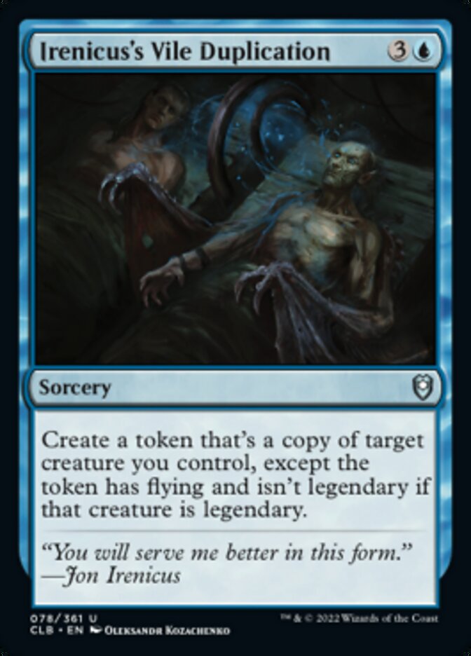 Irenicus's Vile Duplication [Commander Legends: Battle for Baldur's Gate] Foil