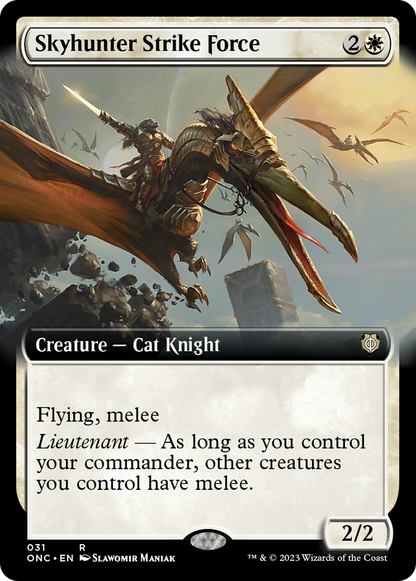 Skyhunter Strike Force (Extended Art) [Phyrexia: All Will Be One Commander] Foil