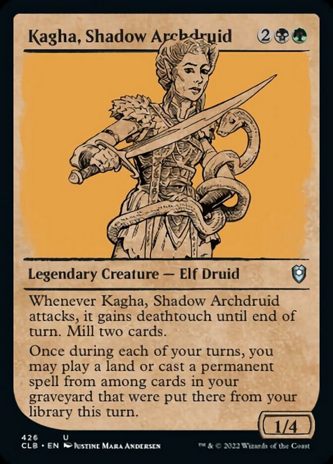 Kagha, Shadow Archdruid (Showcase) [Commander Legends: Battle for Baldur's Gate] Foil