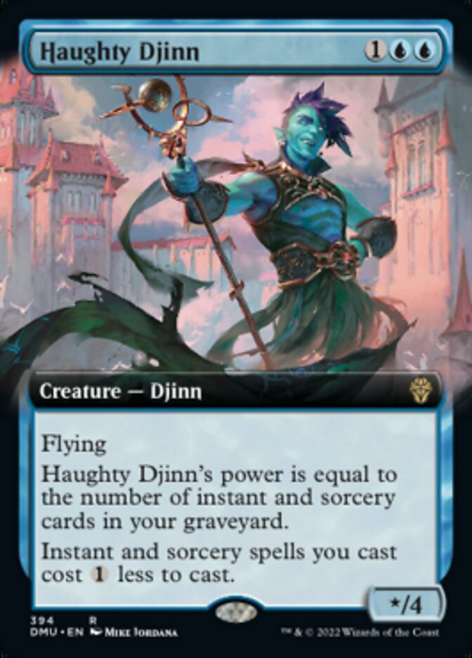 Haughty Djinn (Extended Art) [Dominaria United] Foil
