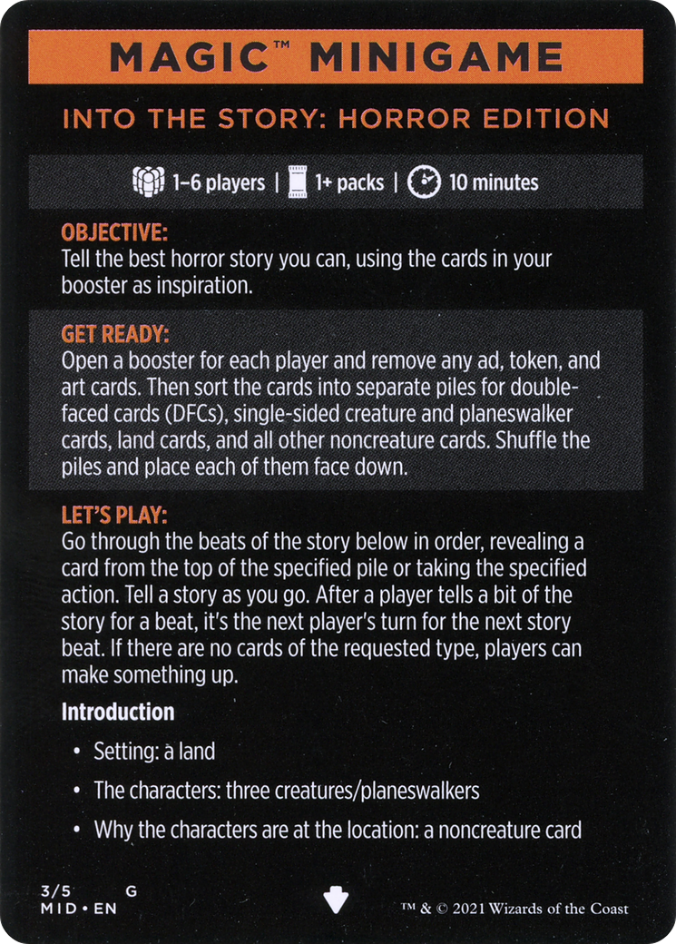 Into the Story: Horror Edition // Into the Story (cont'd)  [Innistrad: Midnight Hunt Minigames] Foil