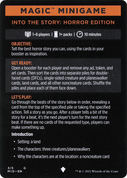 Into the Story: Horror Edition // Into the Story (cont'd)  [Innistrad: Midnight Hunt Minigames] Foil